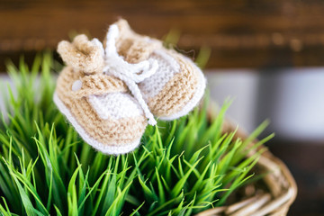 Booties for a newborn baby