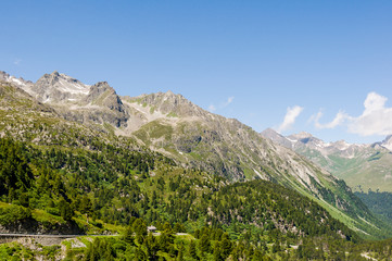 Albula, Albulapass, Passstrasse, Bergstrasse, Albulapass, Passh&ouml;he, Park Ela, Berg&uuml;n, Wanderweg, Graub&uuml;nden, Engadin, La Punt Chamues-ch, Alpen, Sommer, Schweiz
