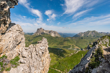 Climbing the Karhorn Via Ferrata near Warth Schrocken in the Lechquellen Mountains