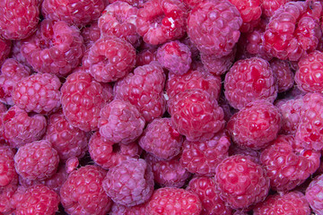 close-up of fresh raspberries. fruit wallaper. fresh berries