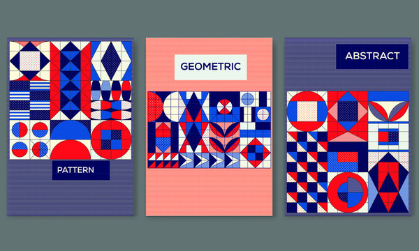 Abstract, trendy, geometric illustration. Applicable for background design, magazine cover, annual report cover, and other print related item.