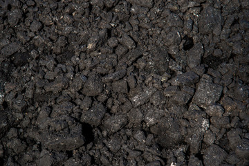 The background of the black coal mound.
