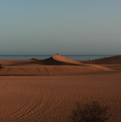 dune sunset in gran canaria