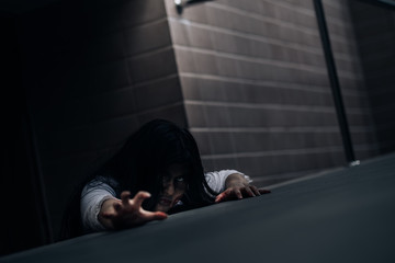 Zombie women death the ghost with blood horror halloween screaming.