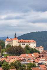 Fototapeta premium Skofja Loka castle and town in Slovenia