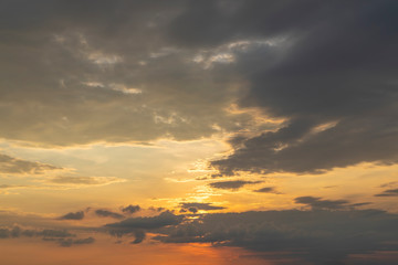 sunset over Hungarian Pusta, Hungary