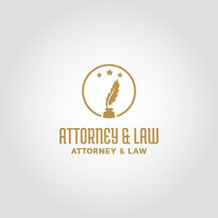 ATTORNEY AND LAW adobe stock Logo design template inspiration