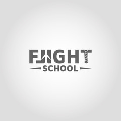 Flight school Vector adobe stock logo design template idea