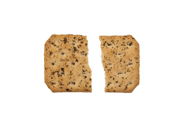 Nori seaweed crackers on a white background.