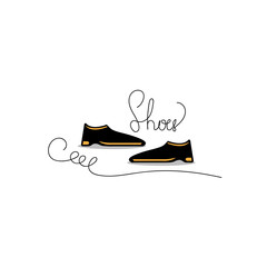 office shoes icon illustration logo template design vector