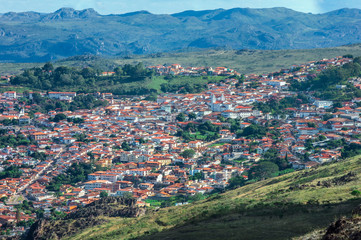 Fototapeta na wymiar View over Diamantina, Minas Gerais, Brazil