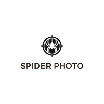 abstract spider logo. photography icon