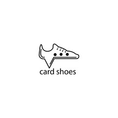 shoe line illustration card design template vector