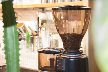 Close-up of coffee machine. Professional coffee brewing.