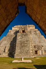 Unique and beatiful Uxmal ruins in Yucatan peninsula of Mexico