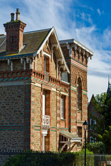 Obraz premium detail of a historic villas in Dinard, a seaside resort in Brittany, France