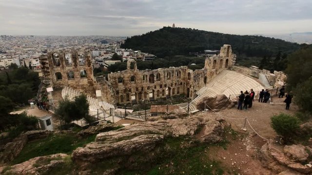 Odeon of Herodes Atticus aerial view