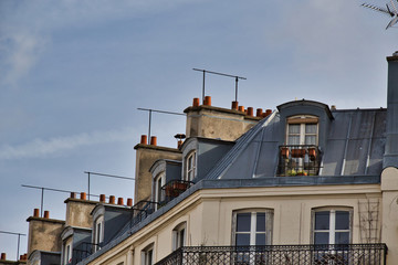 Fototapeta na wymiar view of the old town in paris
