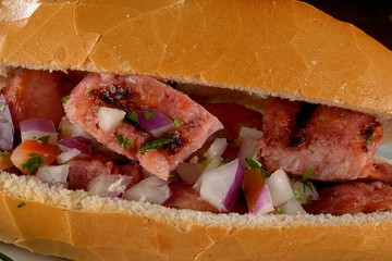 Sanduíche de Churrasco de linguiça