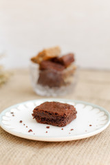 brownie on a plate
