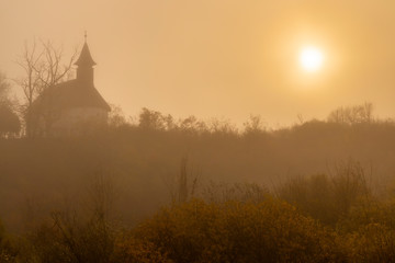 autumn church in Rakacaszend, Northern Hungary
