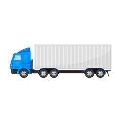 Cargo Truck Carrying Parcels as Shopping Logistics Vector Illustration