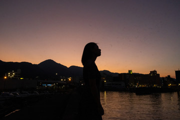 Fototapeta premium silhouette of a woman