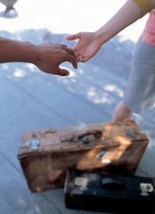 close up of a handshake