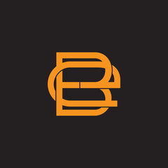 vector of letter be overlap lines design fit for fashion logo