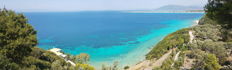 sea beach kaminia in lefkada island greece