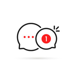 new message in online chat