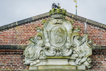 External view of Kronborg castle (1690) in Helsingor, Denmark. Kronborg is one of the most important Renaissance castles in Northern Europe, known worldwide from Shakespeare's Hamlet.