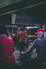 Homeless Man Walking on Street