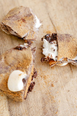 chocolate bread flatlay