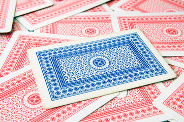 juego de cartas para jugar al póquer, cartas de asar, juego de cartas roja y azul