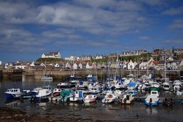 Fototapeta na wymiar Findochty Harbour, Banffshire, Scotland