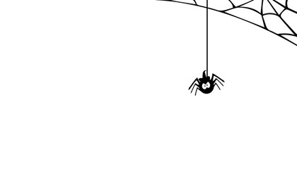 Spider web, halloween background. Vector illustration.