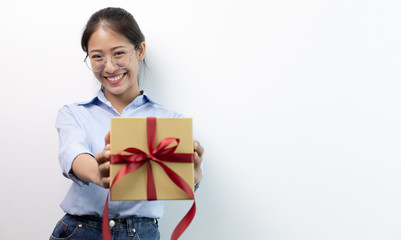 Asian women rejoice with the gifts they receive on important and special days.