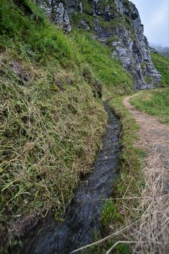 suone mit Weg in the alps in valais in switzerland