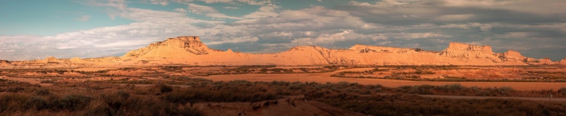Badlans of Navarre (Bardenas Reales de Navarra) dessert  at the south of Basque Country.
