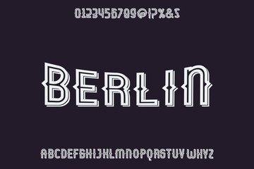 Fototapeta premium alphabet design, typeface vector, vintage font, white style background