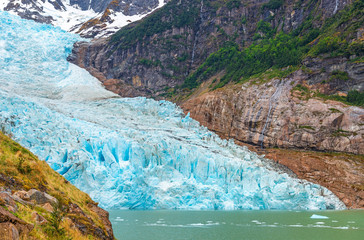 Serrano glacier close up, Bernardo O´Higgins National Park, Patagonia, Chile.