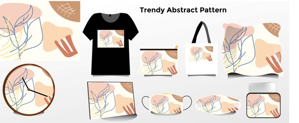 Trend Abstract Doodles pattern background.  can be applied to t-shirts, tote bags, masks, pillows, wall clocks, pillowcases, and so on.