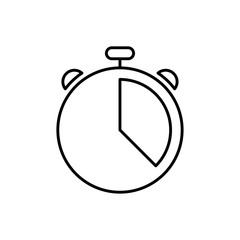 Clock vector icon. Time vector. Stopwatch icon. Alarm, deadline symbol.