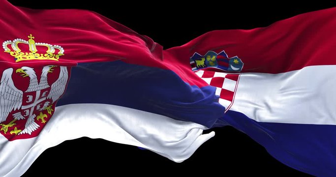 Serbia and Croatia Flag. Peace Negotiations, Diplomatic Solutions. Conflict Between Nations. Srpska i Hrvatska Zastava.