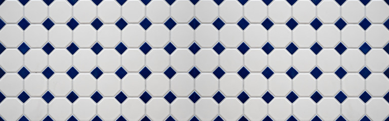 White blue grunge seamless geometric hexagon square diamond, rhombus vintage retro mosaic tile...