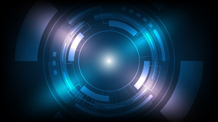 Hi-tech communication concept innovation background, science and technology digital line blue background