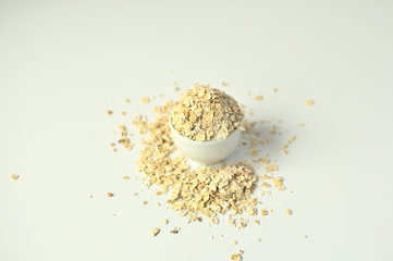Oatmeal in high key