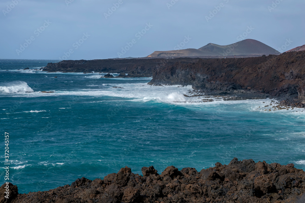 Poster küste bei los hervideros, lanzarote