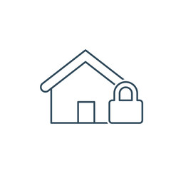 Fototapeta na wymiar Symbol of Home Security, isolated vector design. Home lock icon. Sign logo safe house